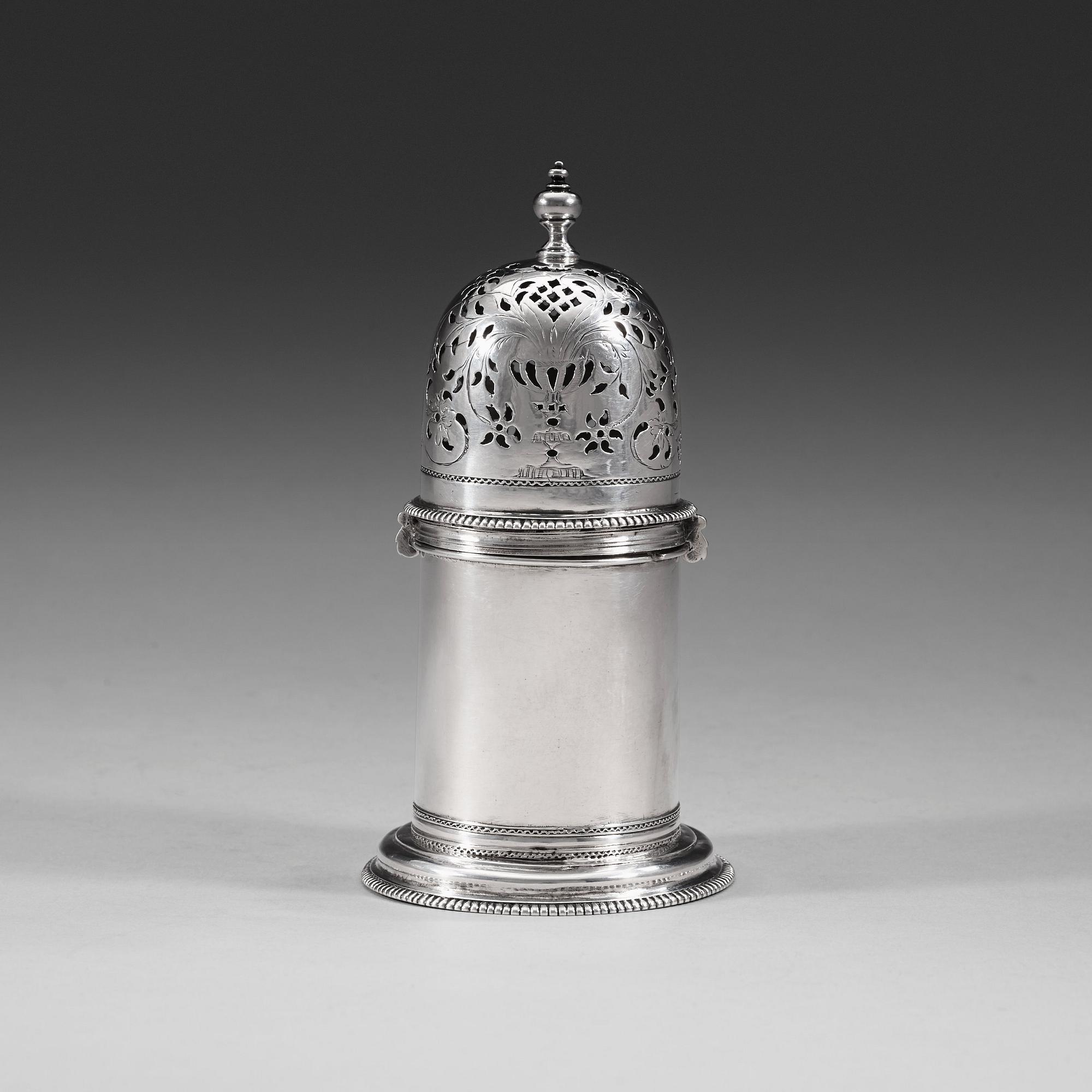 A Swedish sugar-caster, marks of Abraham Wirgman, Göteborg 1711.