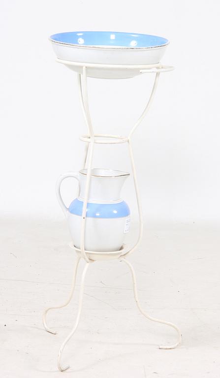 TVÄTTSTÄLL, metall samt flintgods, Göteborgs Porslinsfabrik.