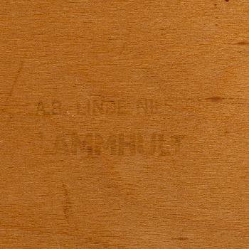 Linde Nilsson, dining table with four chairs.
Lammhult, second half of the 20th century.