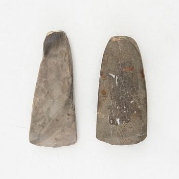 Stone axes, four pieces, Neolithic.