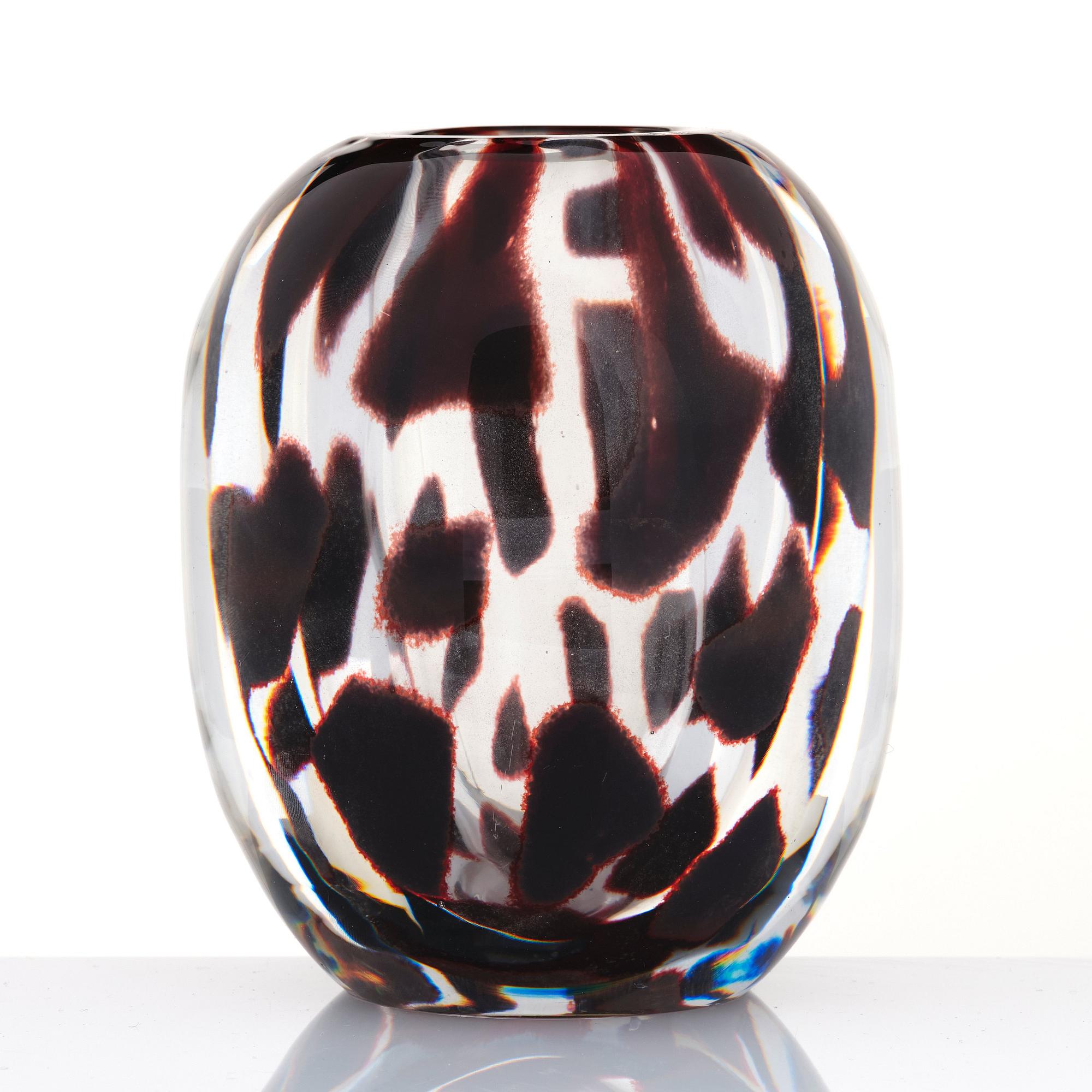 Edward Hald, a graal glass vase, Orrefors 1963.