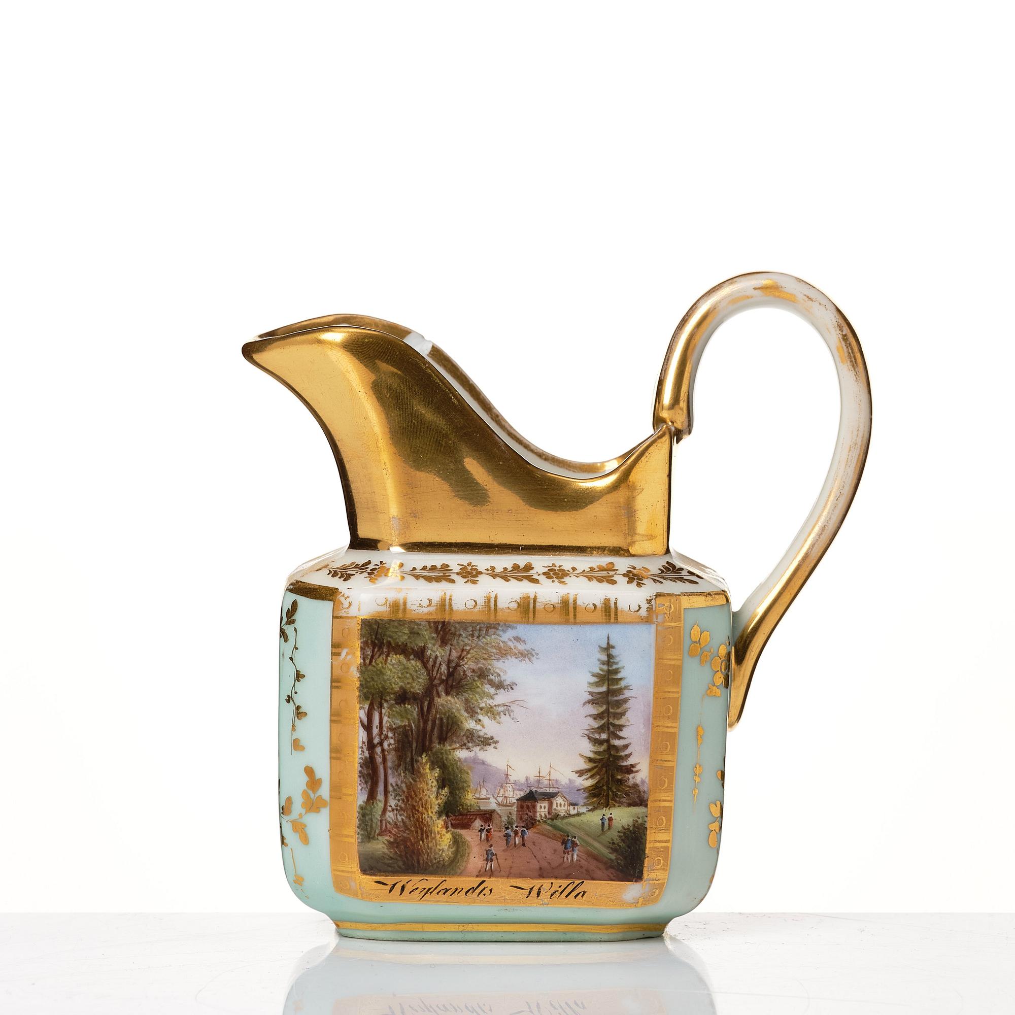Tete a Tete, porslin. Frankrike, Paris, senempire, 1800-tal.