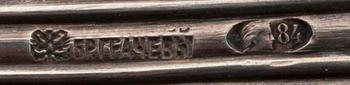 FÖRLÄGGARE, silver, Gratschev, St. Petersburg 1899-1908. Vikt 298 g.