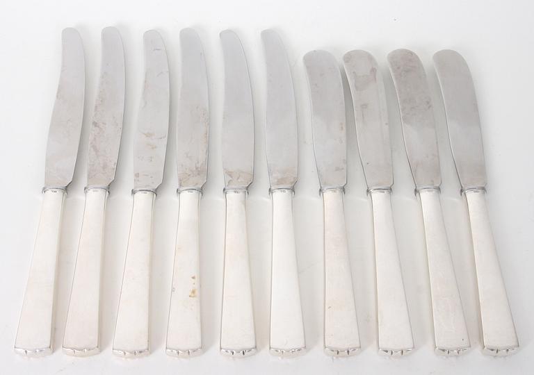 BESTICKSERVISDELAR, 22 st, silver.