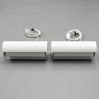 BÖRGE LINDAU & BO LINDEKRANTZ, a pair of 'Zero' wall lights, 1980's.