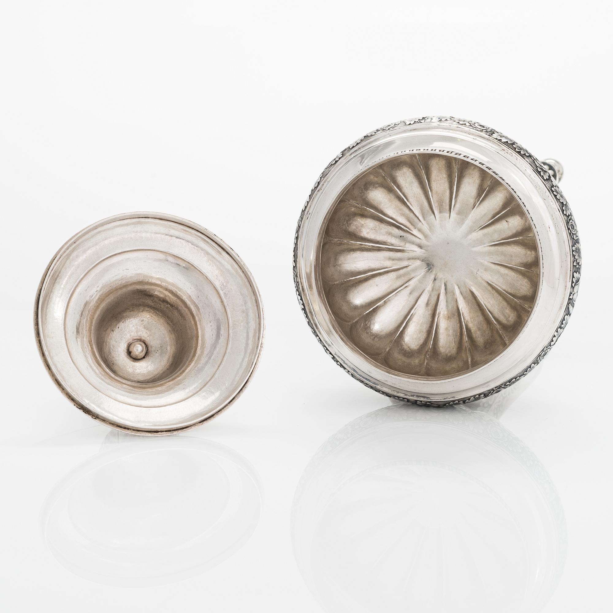 Henrik Johan Törnroth, sockerskål, silver, Åbo 1842.