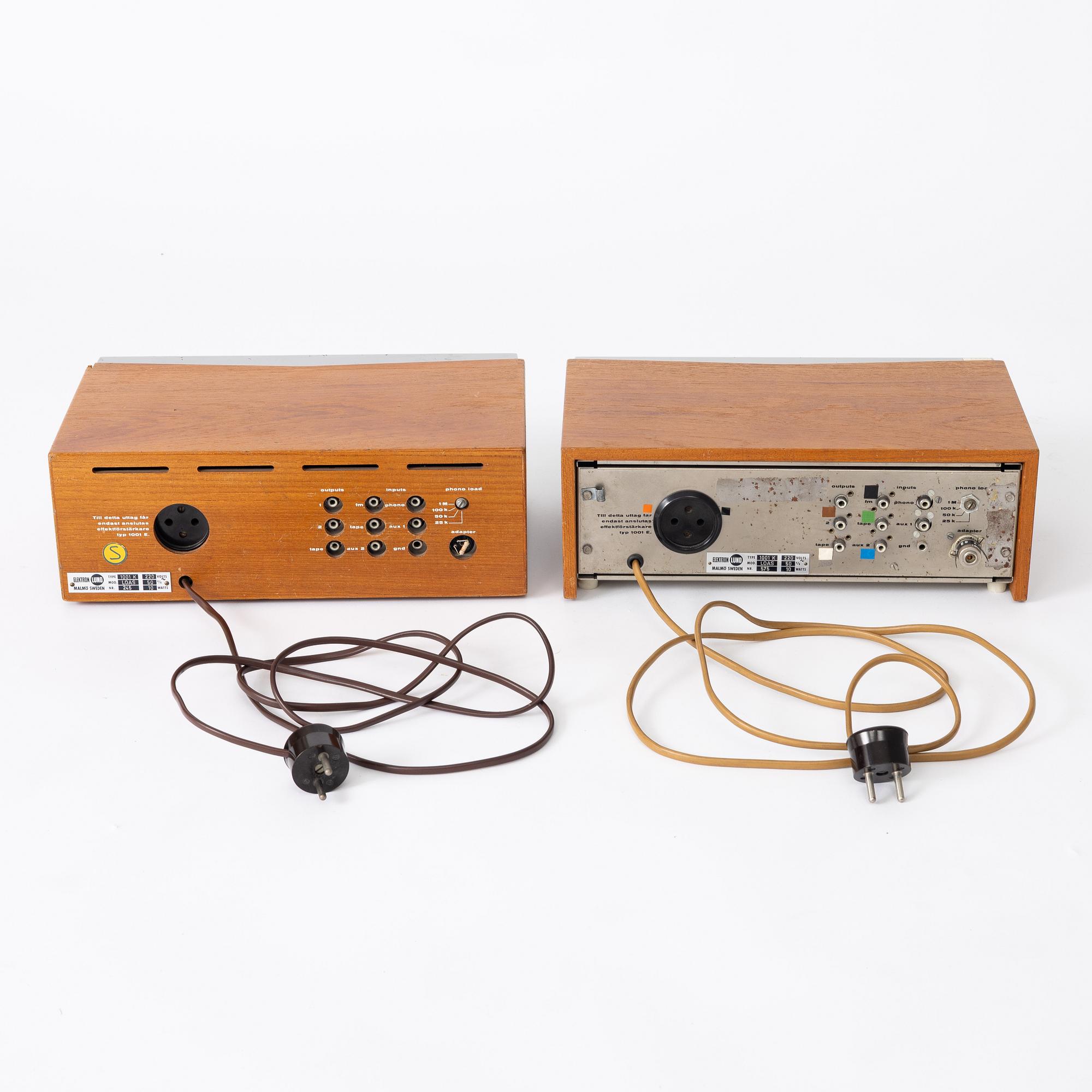 Stig Carlsson, LOAS 1001/”Kolboxen", a pair of loudspeakers, 1959-62, Sweden.