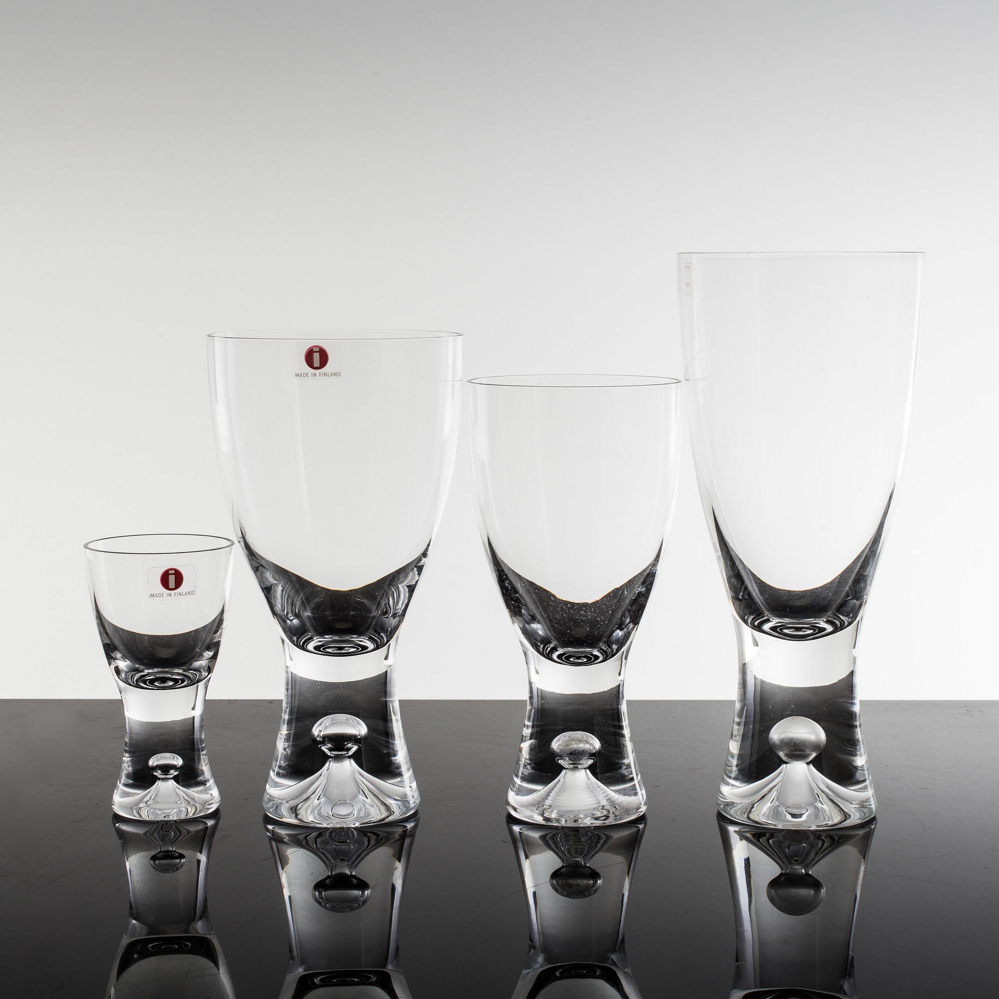 TAPIO WIRKKALA, a 42 piece glass service "Tapio", for Iittala.