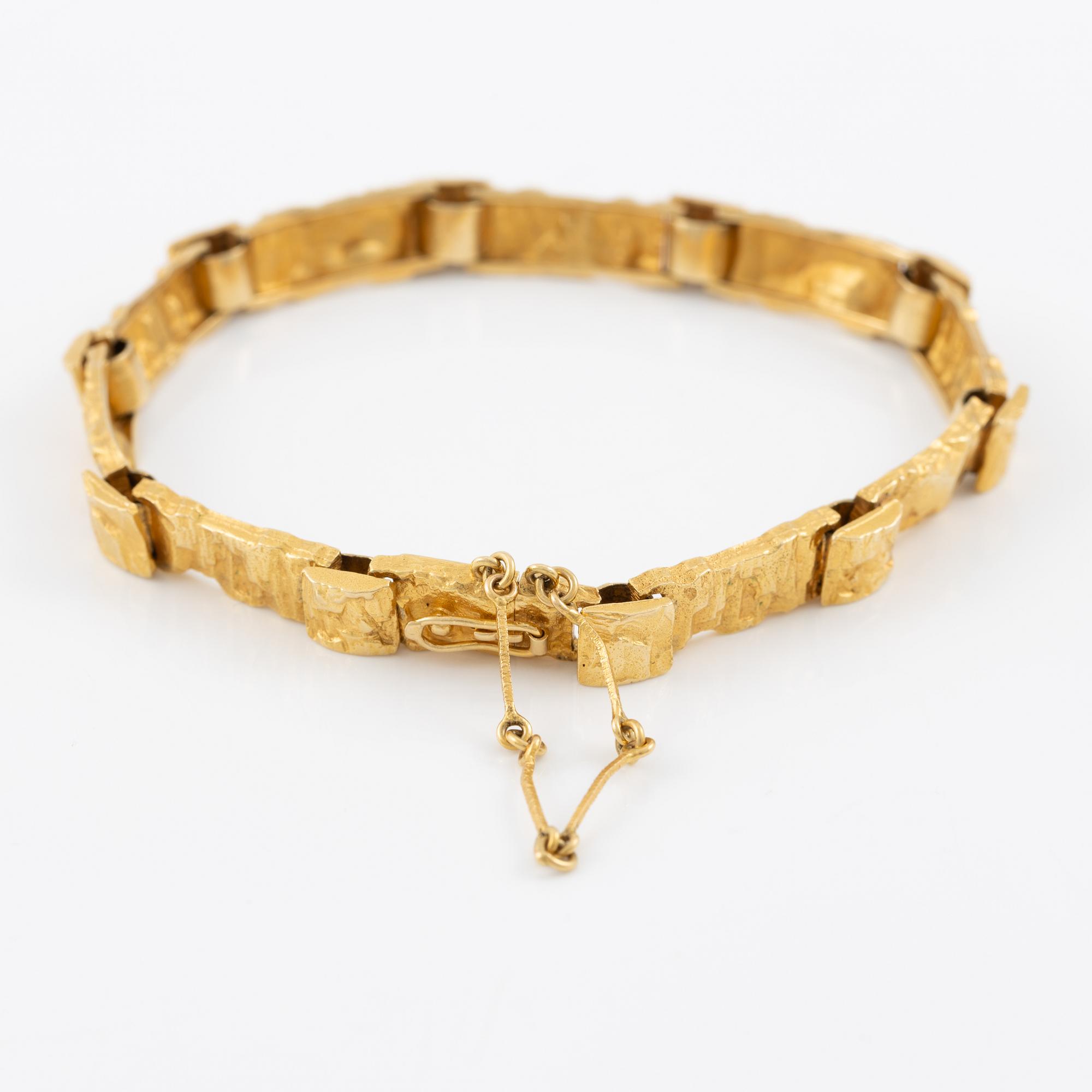 Björn Weckström, bracelet "Jotos", 18K gold, Finland.