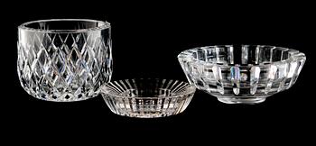SKÅLAR, 3 st, glas, Orrefors.