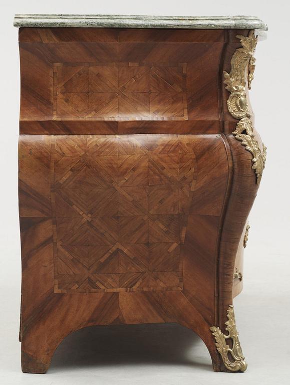 A Swedish Rococo commode dated 1762 by C. Linning, master 1744.