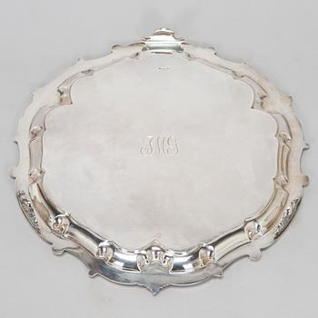 Brickbord, sterlingsilver och mahognyfaner, Mappin & Webb, London 1912, stommen av Paul Boman.