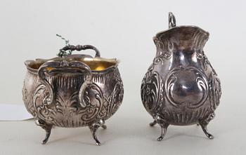 KANNA samt SOCKERSKÅL, silver, GEWE, Malmö, 1963.