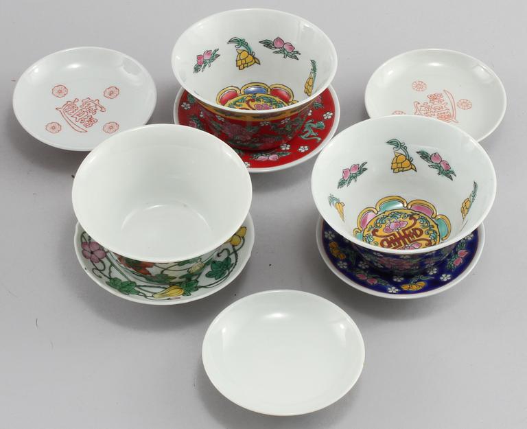 PARTI PORSLIN, 4 delar, Kina, 1900-tal respektive 2000-tal.