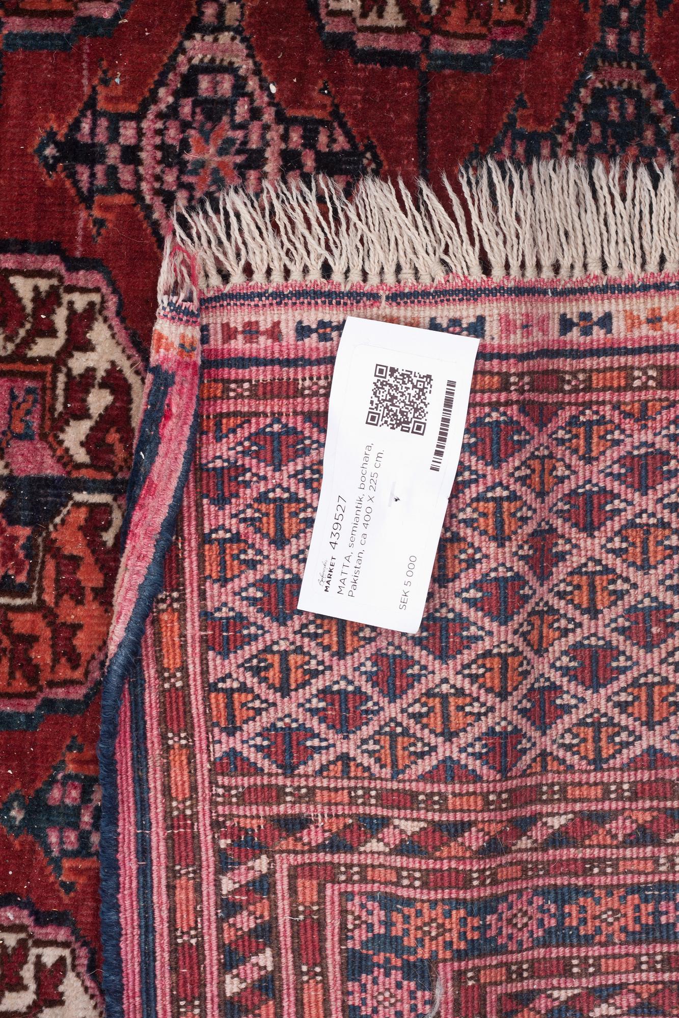 MATTA, semiantik, bochara, Pakistan, ca 400 X 225 cm.