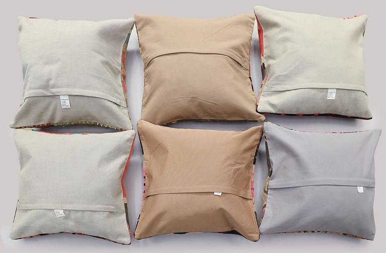 Six Kilim cushion covers, approx. 50 x 50 cm.