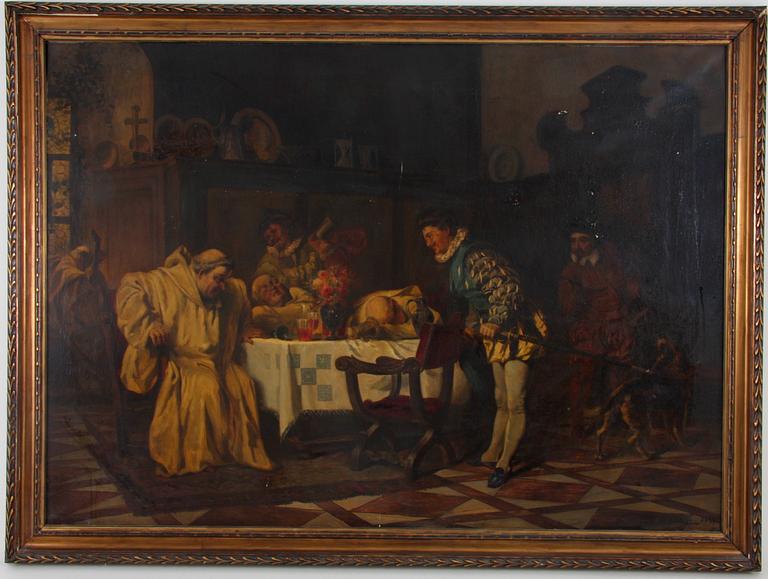 OKÄND KONSTNÄR, olja på duk, copy. Dillis 1881.