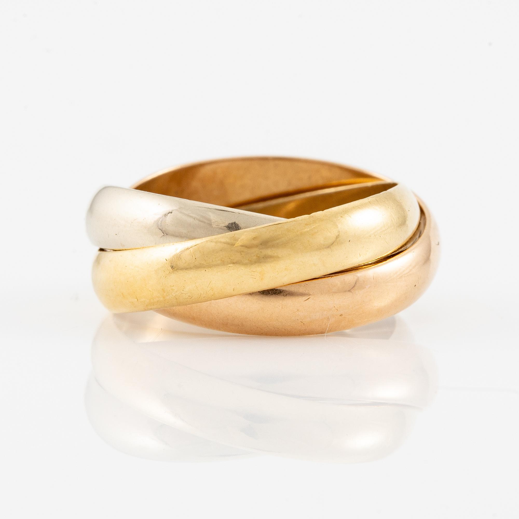Cartier ring "Trinity" 18K gold in three colours.