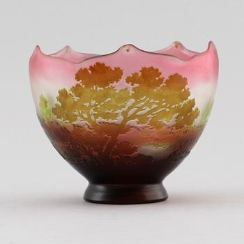 SKÅL, glas, jugend, Émile Gallé, Frankrike, 1900-talets första hälft.