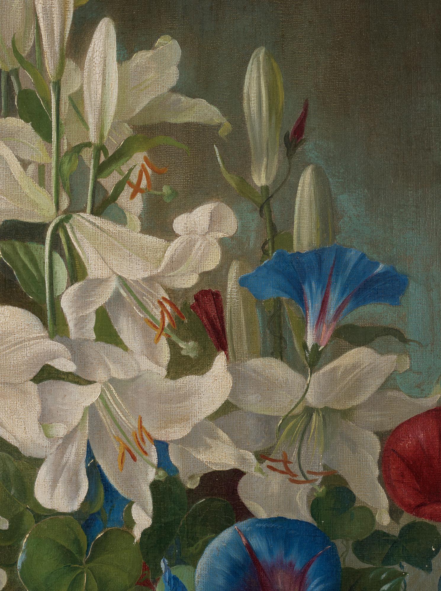 Okänd konstnär, olja på duk, med monogramsignatur, 1800-tal.