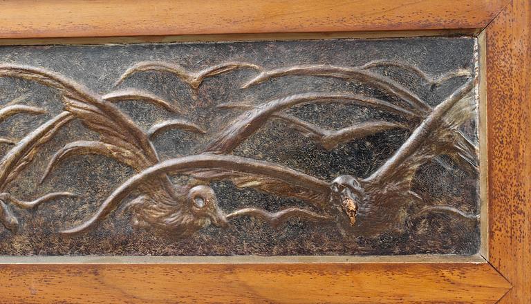 A Swedish Art Noveau cupboard by N. Kreuger and E. Lundström dated 1897.