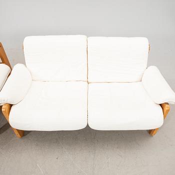 A pair of IKEA pine sofas 1970/80s.