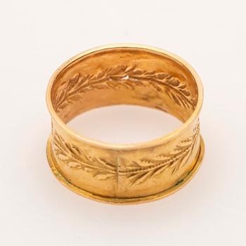 Anders Wedin (active 1838–1864). Engagement ring, 18k, Söderhamn.