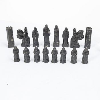 Tore Strindberg, Chess pieces, 32 pcs, Herman Bergmans Gjuteri, Stockholm.