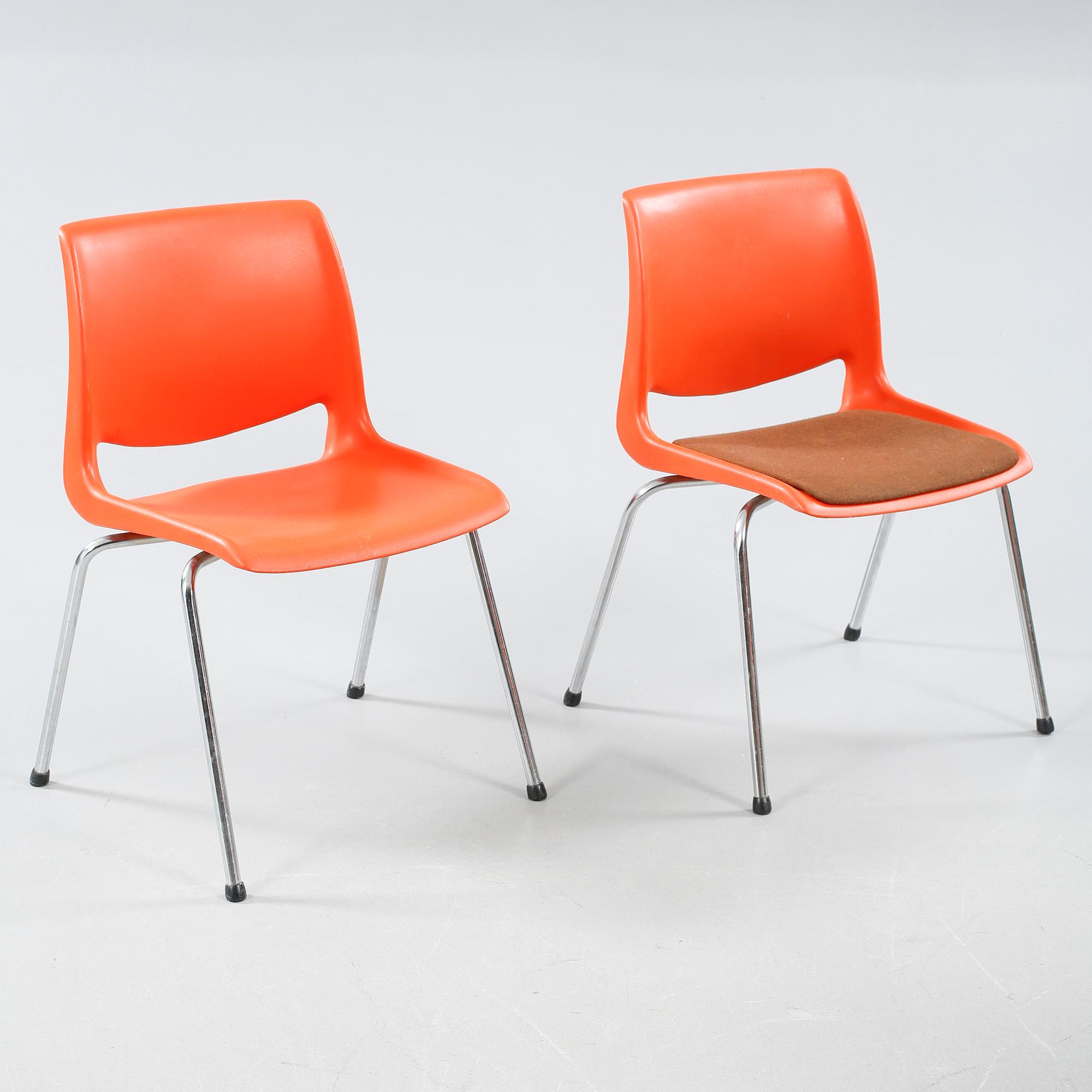 BENDT WINGE, stolar, 3+3 st, "R-48", Romo Fabrikker/Nordic Comfort Products, 1970-tal.