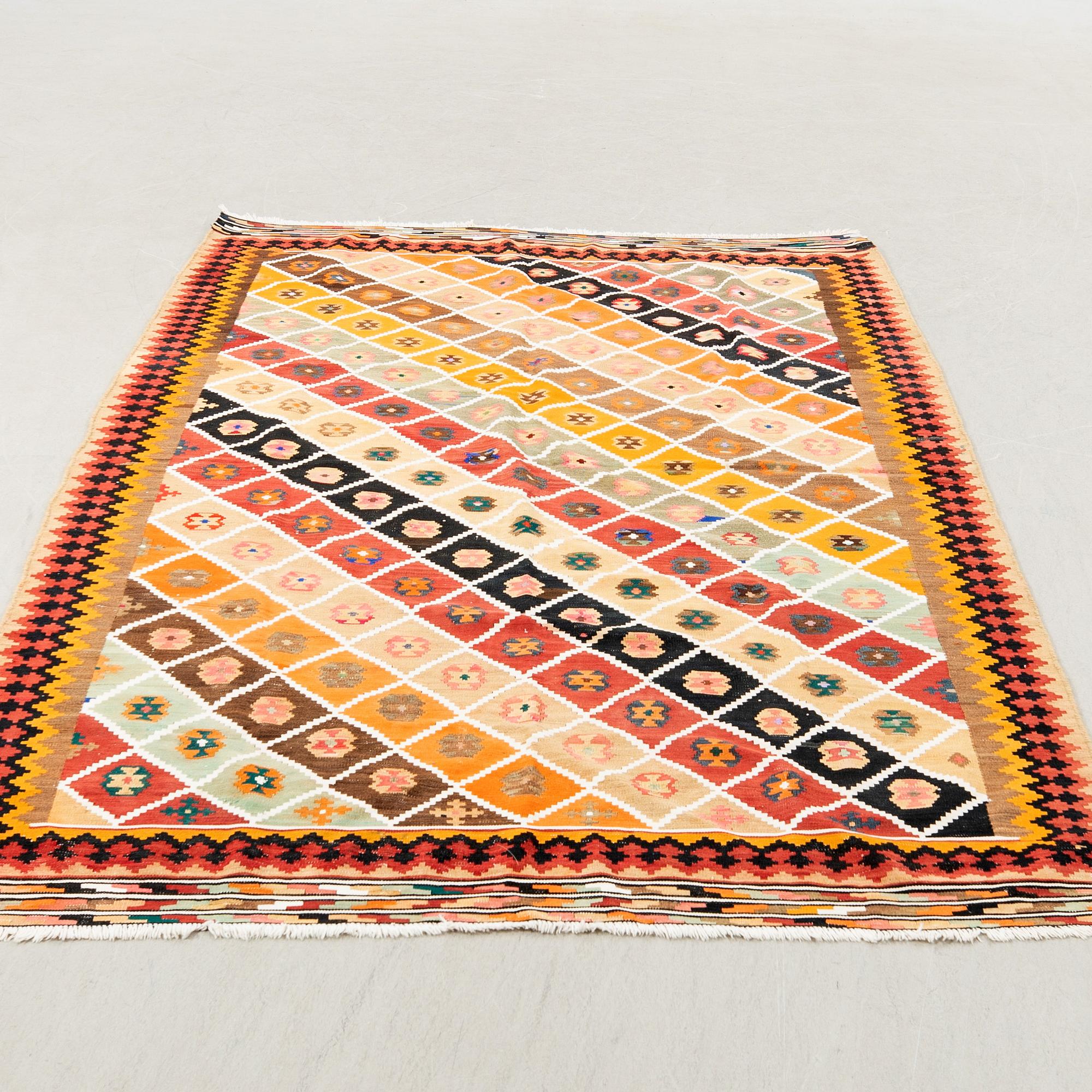 Carpet Kashgai/Shiraz Kilim antique approx. 245x145 cm.