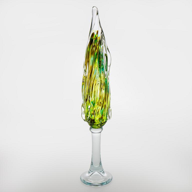 Alma Jantunen, glasskulptur, signerad Alma Jantunen 2006.