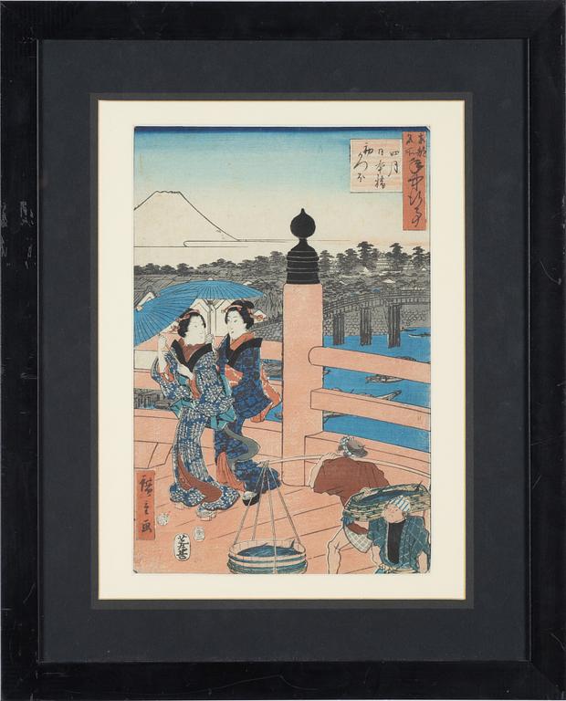 Utagawa Hiroshige I, woodblock print in colours, 1854.