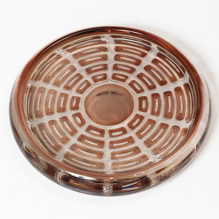 Edvin Öhrström, an ariel glass dish, Orrefors.