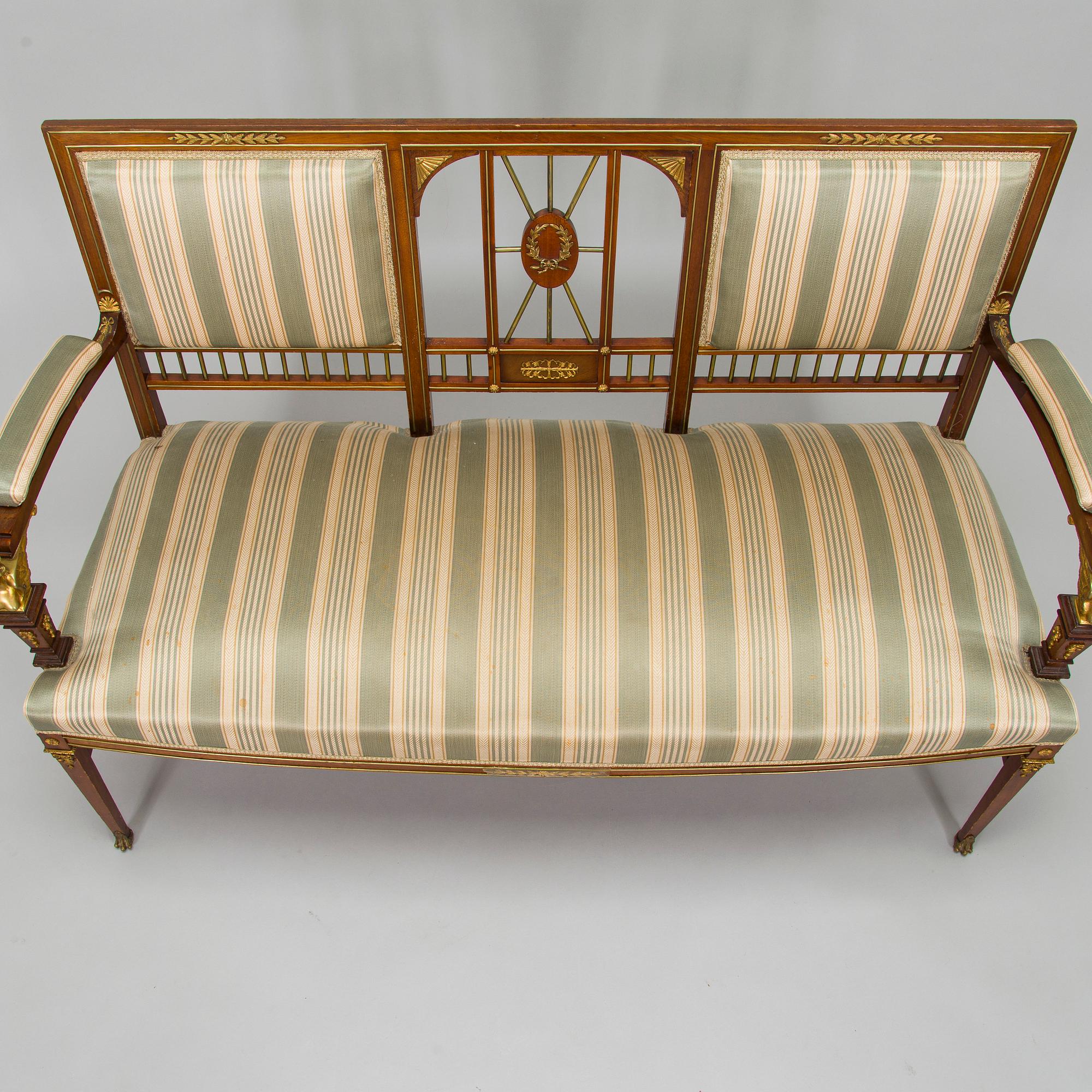 Möblemang, 8 delar, Empirestil, Ryssland, 1900-talets början.