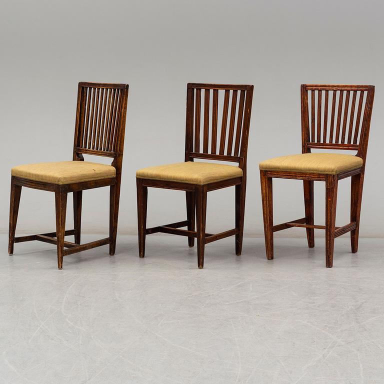 EIGHT CHAIRS, 19th century.