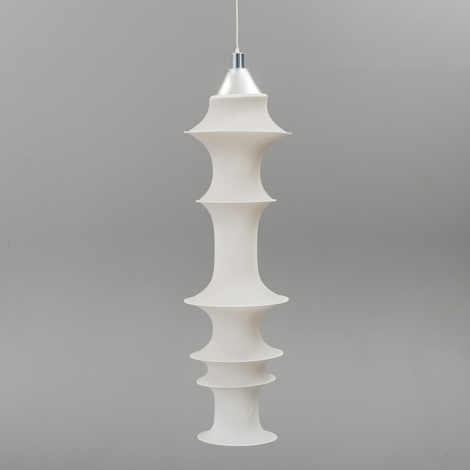 a 'Falkland' ceiling lamp by Bruno Munari, for Danese, Italy. Designed 1964.
