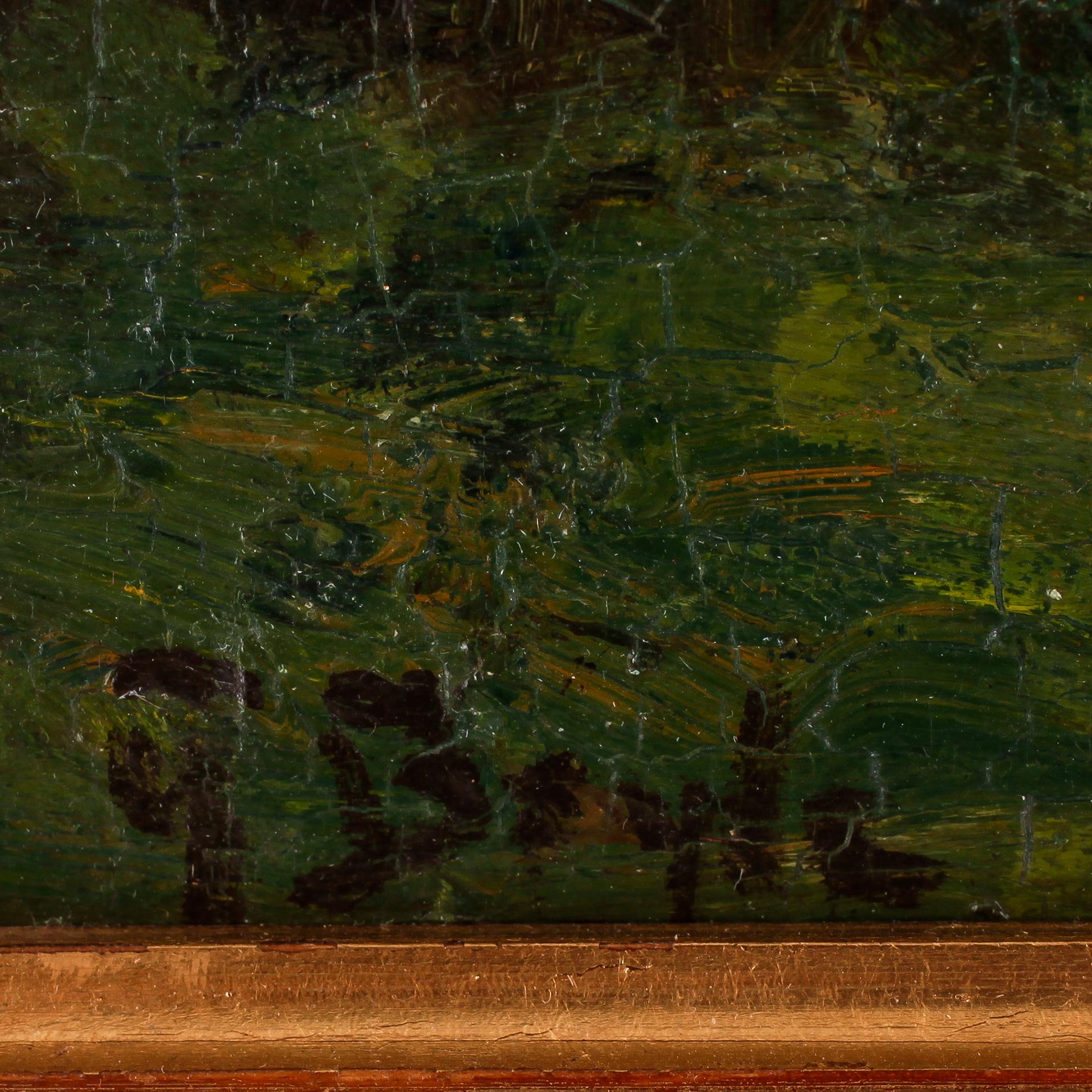 CHARLES WELLINGTON BOYLE, olja på pannå ,signerad.