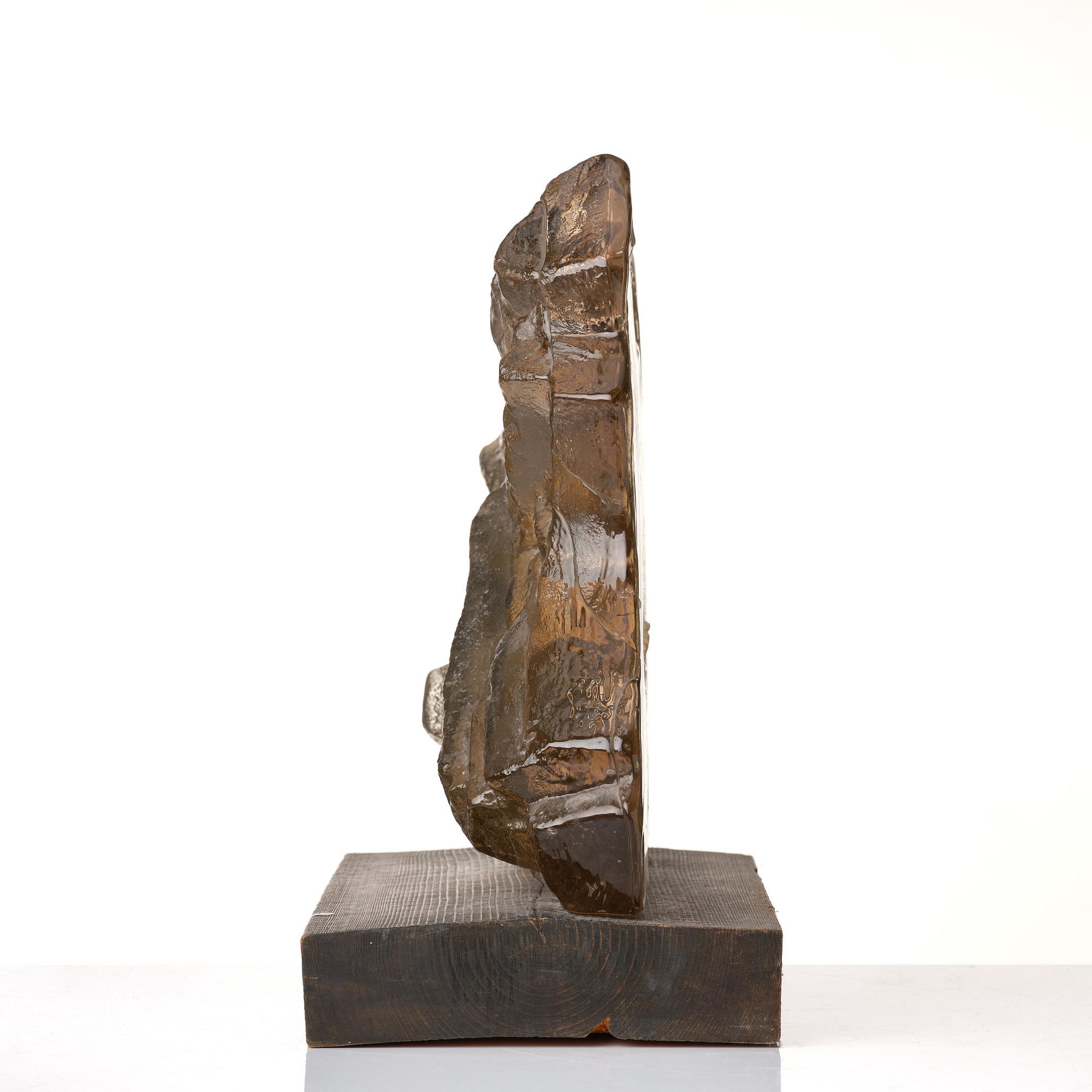 Edvin Öhrström, skulptur, Lindshammars glasbruk 1960-tal, ed. 2/5.