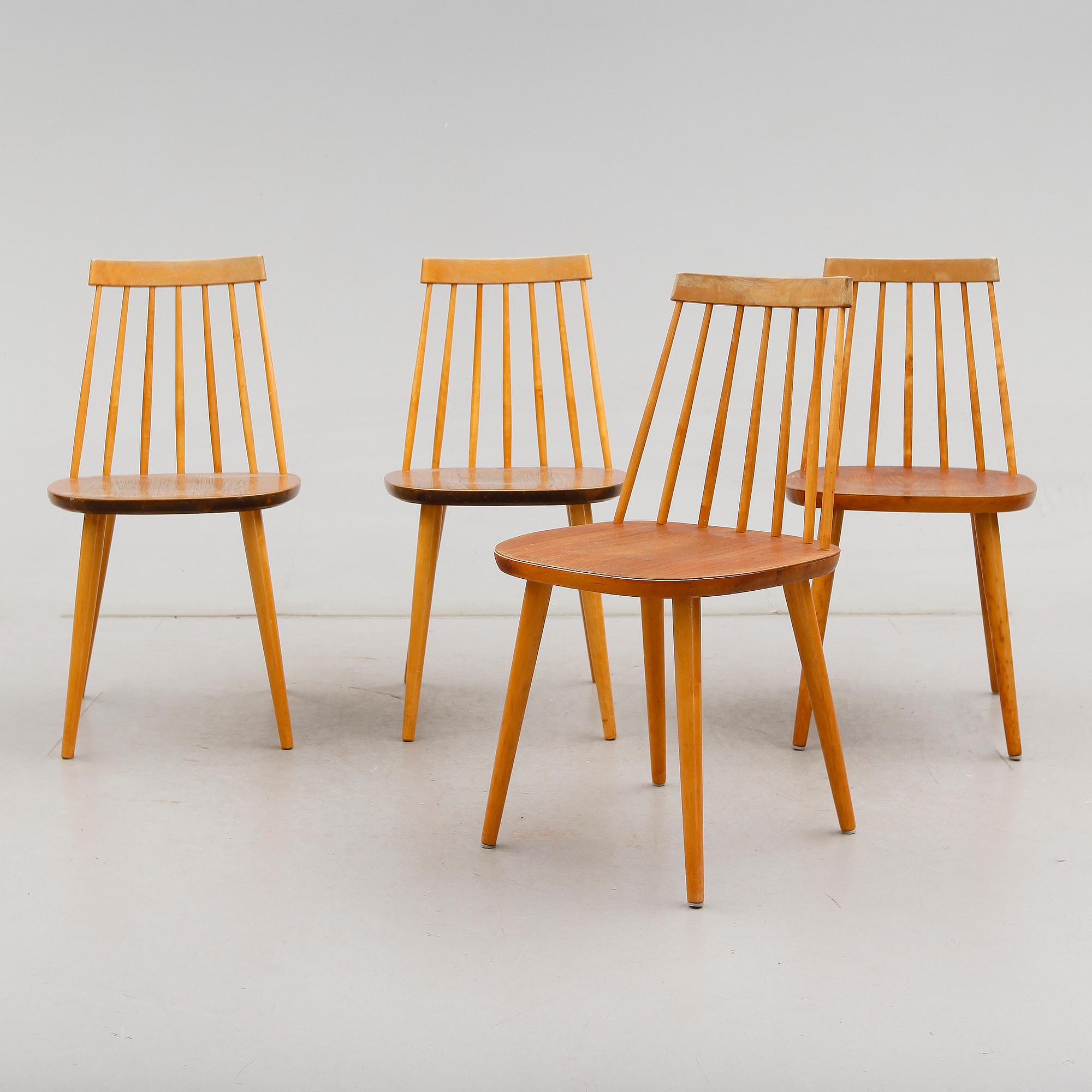 PINNSTOLAR, 4 st, "Pinocchio", Yngve Ekström, 1900-talets mitt.