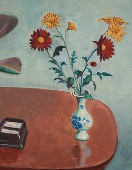 Einar Jolin, Still life with flowers on table.