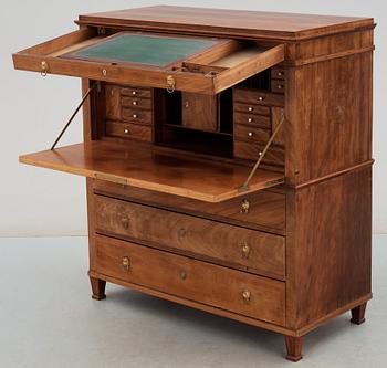 A Swedish Empire secretaire by J. P. Berg.