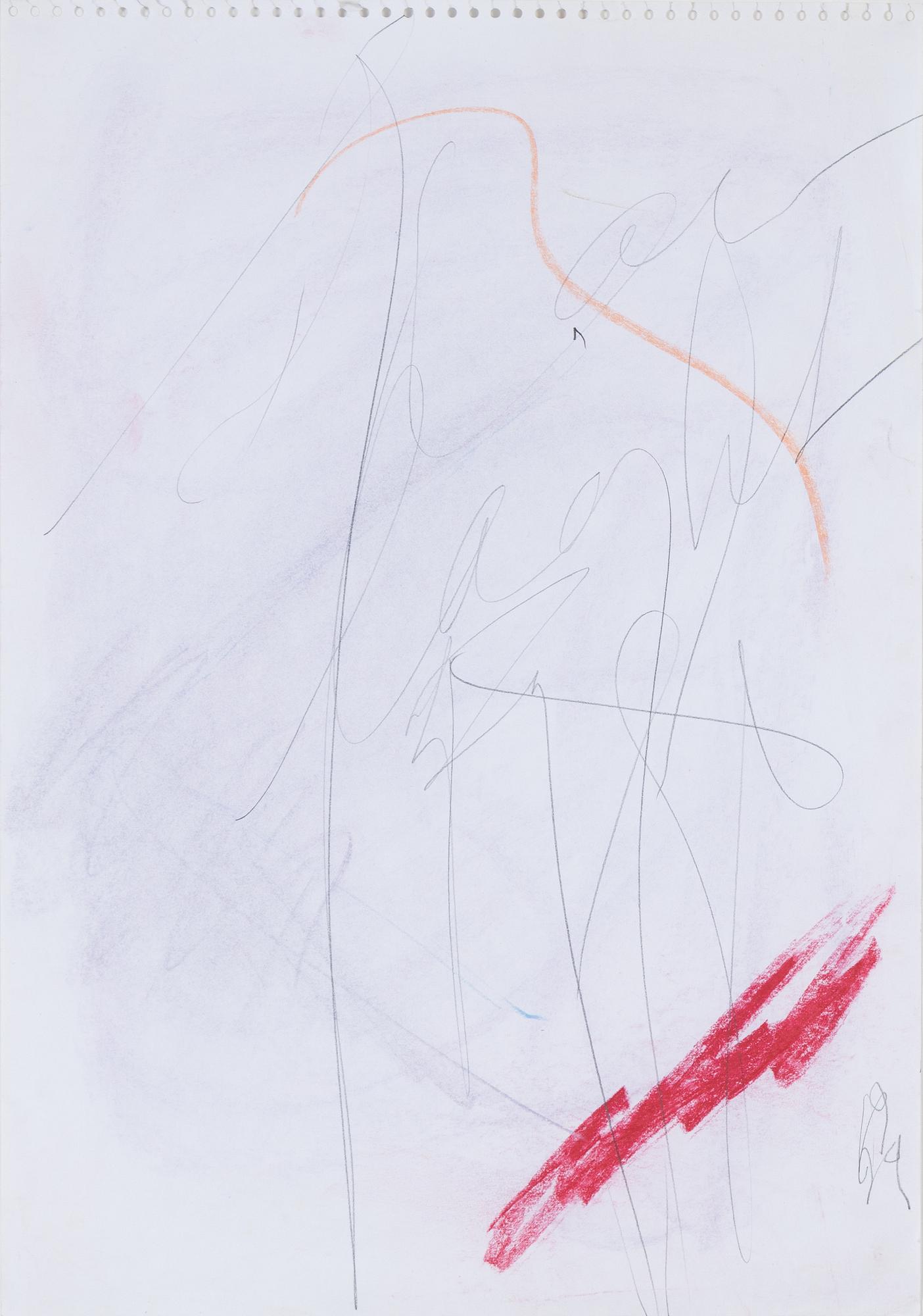 Eddie Figge, mixed media on paper, signed and dated -99.
