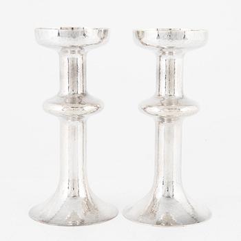 Heinz Decker, a pair of silver candlesticks, Decker Silversmide, Stockholm, 1982.