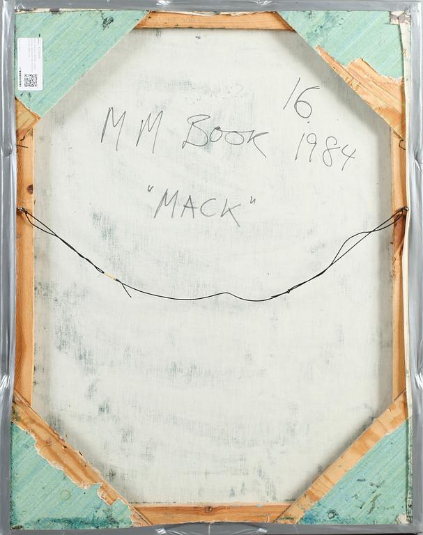 MAX MIKAEL BOOK , olja på duk, signerad och daterad a tergo 1984.