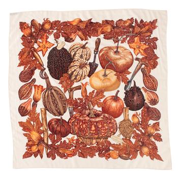 448. HERMÈS, cashmere and silk shawl, "Citrouilles et Coloquintes".