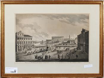 ELIAS MARTIN, efter, 2 st, akvatinter, 1800-tal.