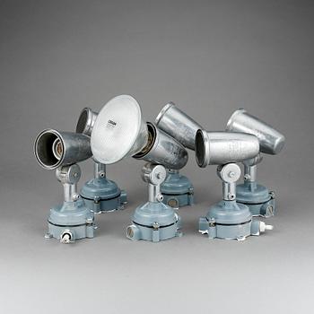 INDUSTRILAMPOR, 6 st, Philips, 1900-talets andra hälft.