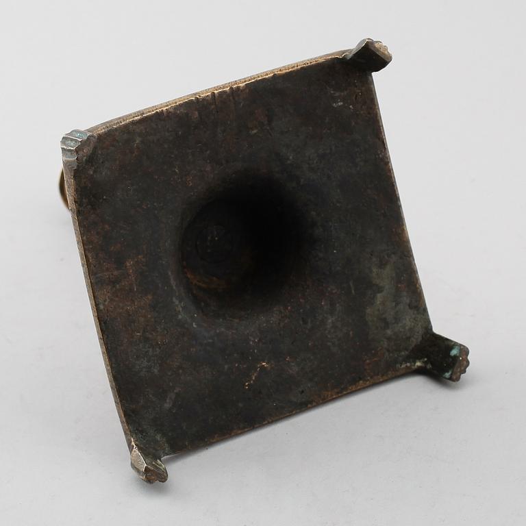 LJUSSTAKE, mässing, 1600-tal.