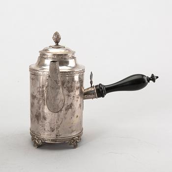 KAFFESERVIS, 3 delar, silver, Lars Dahlberg, Kristianstad, 1905.