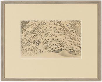 Oskar Bergman, pencil drawaing, signed and dated 1924.